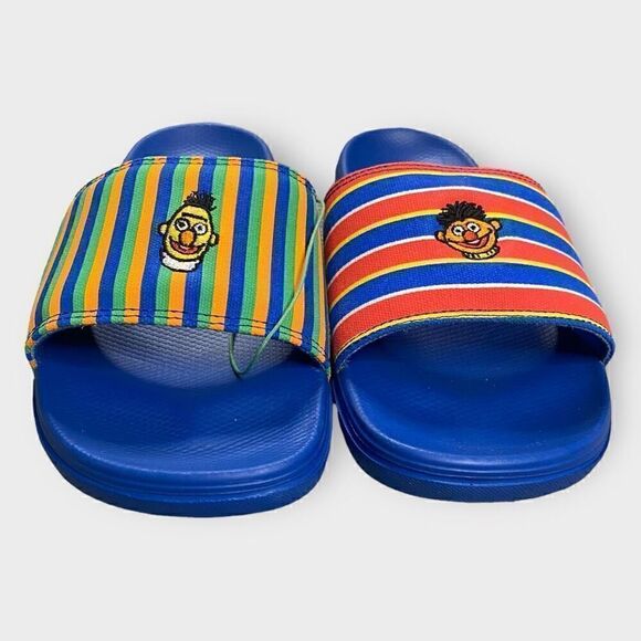Vans x Sesame Street Bert and Ernie La Costa Slides Mens size 7 Rare New - Picture 3 of 10